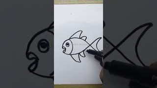 easy way to draw fish