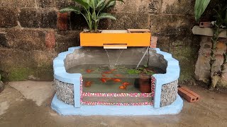 Amazing Creative With Cement - Build Aquarium Unique From Cement - Ideas Garden Decoration