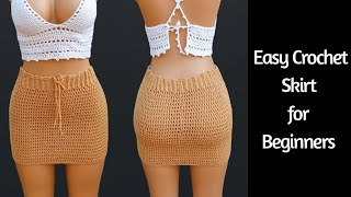 Crochet skirt tutorial for every  beginner / Easy crochet skirt pattern