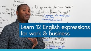 Learn 12 Work English Expressions with BREAD