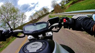 Yamaha FZ07 - Two Brothers Exhaust (No Baffle) - POV 4K