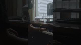 Lofi jazz piano on snowy day   #lofi #piano #shorts