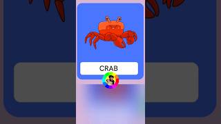 Crab Flashcard #shorts #crab #animals #flashcards