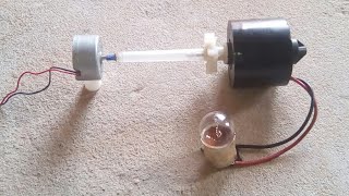 Free Energy 12 Volt DC Motor Generator Free Bulb