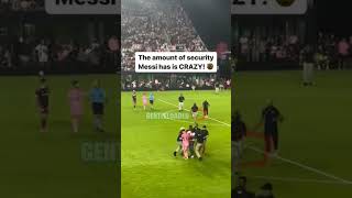 The amount of security Messi is crvzy #football #messi #intermiami