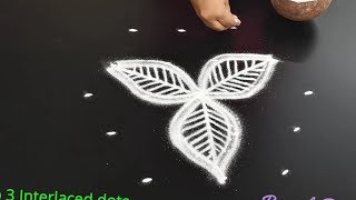 pretty deepam rangoli design with 5X3 dots || latest kolam design || karthika muggulu designs