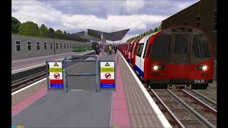 OpenBVE London Underground Northern line Edgware - Morden Via Bank (cabview)