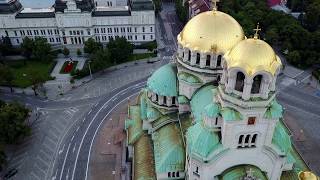 DJI Mavic Pro morning flight above Alexander Nevsky Cathedral