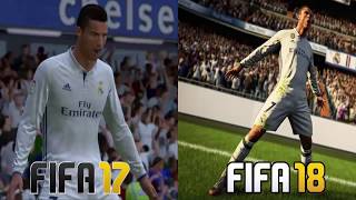 FIFA 17 vs FIFA 18 !!! Huge Difference? ( free kicks , penalty , dribbling , game play )