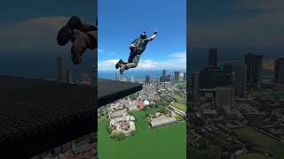 300M உயரத்திலிருந்து😳 கும்பலா குதிப்போம்!😦 | Lotus Tower Base Jump | #shorts | Shakthi FM