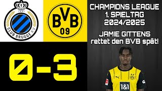 JAMIE GITTENS rettet den BVB erneut spät! | BVB TALK 😃 | Club Brügge 0-3 Dortmund