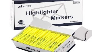 Madisi Highlighters Bulk Pack Review, Not the best quality of highlighter ever but still pretty good