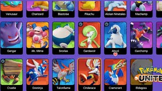 all pokemons in pokemon unite mobile #shorts #pokemonunitemobile #pokemonunite