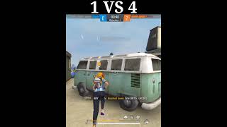 IMPOSSIBLE 🍷🗿 1 vs 4 क्लच in CS RANKED #freefire #short #shorts