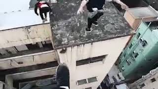 Scariest Parkour Jump... Insanely dangerous stunt...