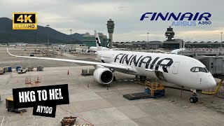 FINNAIR A350-900 AY100 Economy Class - Hong Kong to Helsinki, Finland (4K)