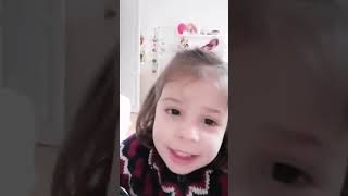 Cute Spanish 3y.o. girl singing a Tagalog birthday song for me || Manding in Thailand