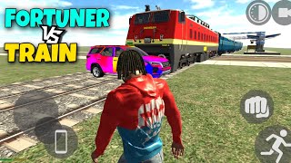 RGB Colour FORTUNER Car Vs TRAIN In Indian Bike Driving 3D 😱 Car Vs Train .