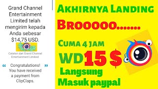 Bukti Landing WD clipclaps | Cara agar withdrawal di bayar clipclap | Aplikasi Penghasil Uang 💵💵💵