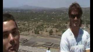 Mexico City - Reaction of mates on top of Teotihuacan