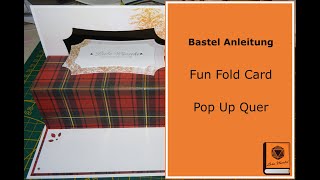 Bastel Anleitung Fun Fold Card Pop Up Quer mit Creative ID, Stampin Up, Action & Co.