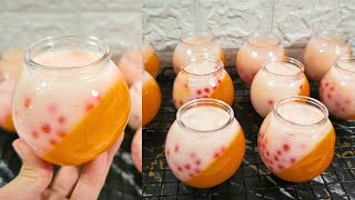 Puding Susu Mangga Sagu Mutiara || Resep Ide Jualan Mudah & Enak