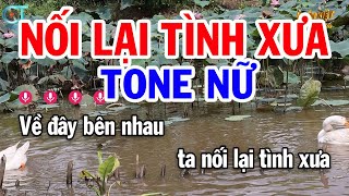 Karaoke Nối Lại Tình Xưa Tone Nữ ( Bm ) Nhạc Sống Mới || Karaoke Tuấn Kiệt