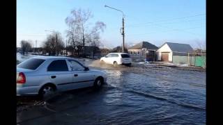 Россошь тонет в талых водах. 13.01.2016