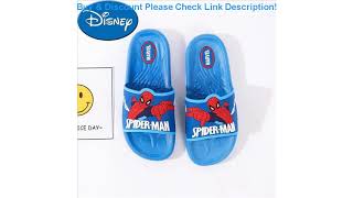 Slide Disney Marvel Spiderman Summer Kids Indoor Baby Slippers Pvc Cartoon Kids Slippers Kids Non-s