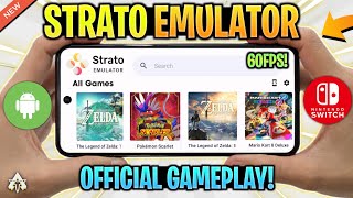 🔥 STRATO EMULATOR ANDROID OFFICIAL GAMEPLAY REVIEW | NEW NINTENDO SWITCH EMULATOR