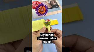 DIY bunga permen untuk hadiah #shorts #shortvideo ##diybunga #kreasiseni #kerajinantangan #guruslb