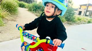 Aayansh first cycle ride 😊🤣