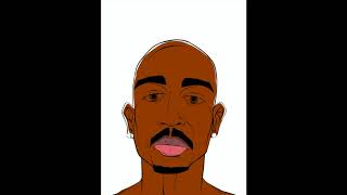 Time-lapse Drawing Digital Art of Tupac