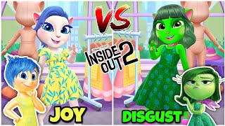 🌈 INSIDE OUT 2 JOY 💛 & DISGUST 💚 ➕ MY TALKING ANGELA 2 | EMOTIONS | Cosplay Makeover 💄