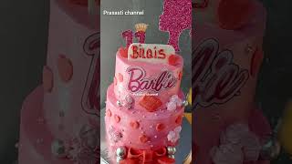 KUE ULANG TAHUN BARBIE TINGKAT 2 #shorts #barbie