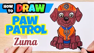 How to Draw Zuma From Paw Patrol | Kids Drawing | Easy Step by Step | Kids Animation Star