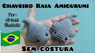 Raia Amigurumi Chaveiro (mini amigurumi ideal para móbiles)