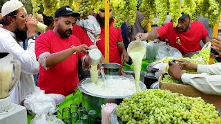 Refreshing Grapes Juice | ANGOOR KA SHARBAT | Roadside Grapes Milkshake | Huge Rush on Street Drink