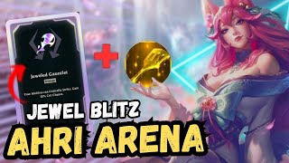 Ahri's Golden Spatula X Jeweled Gauntlet Insane AP Damage in 2v2v2v2 Arena Battle League of Legends