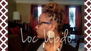 Freestyle Loc Updo Style on Medium Length Hair +TUTORIAL