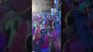 Girls crazy dance with potharaju | Durga mata nimarjanam 2023 #dance #shorts