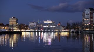 Kiel, Germany: Förde, Hörn, Hörnbrücke, Stena Scandinavica Ferry - 4K UHD Video (2160p/60p)