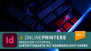 InDesign-Tutorial: Eintrittskarte mit Schwarzlicht-Farbe - Teil 1