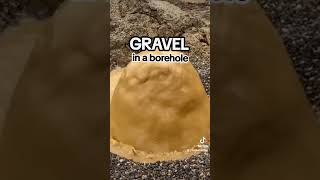 Could you please help me understand the role of gravel in a borehole?