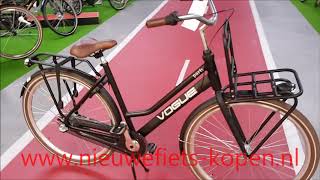 Vogue paris dames transportfiets 28 inch mat zwart