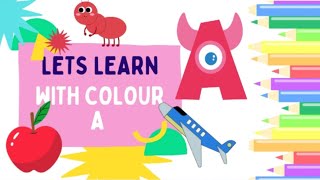 Learning Alphabet A l Colouring and Drawing for kids l Nursery rhymes ‎@MagicFingersArt