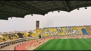 tifo mas #ultras #morocco   #fes رجال المدينة #الرجاء #maroc تيفوا جميل وابداع اخر لفتال تايغرز 👍💛🖤