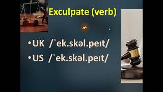 Exculpate/ Exculpate meaning in English and Urdu/ Exculpate sentence/ Exculpate pronunciation