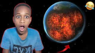 وش يصير لو دمرت الأرض 😂🌍 - Solar Smash !!