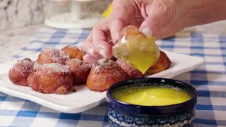 Lemon Fritters with Lemon Curd